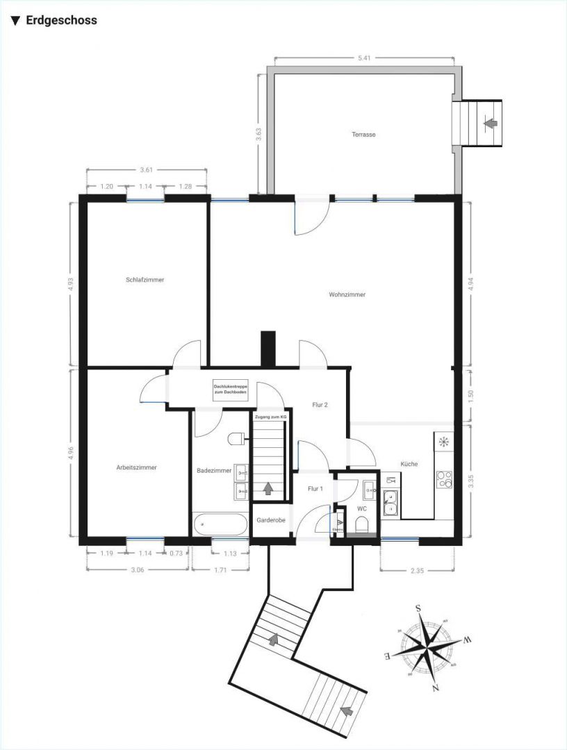 Grundriss - Einfamilienhaus