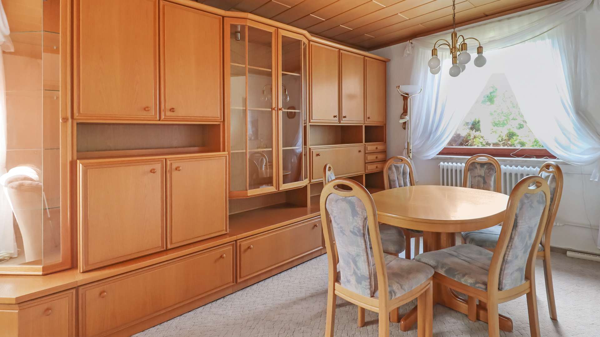 Essbereich im Wohnzimmer