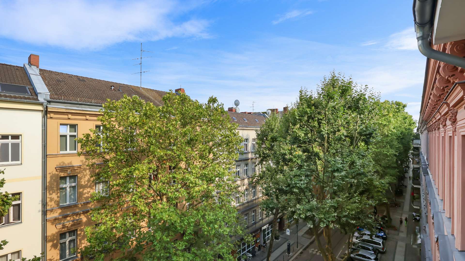 Blick vom Balkon